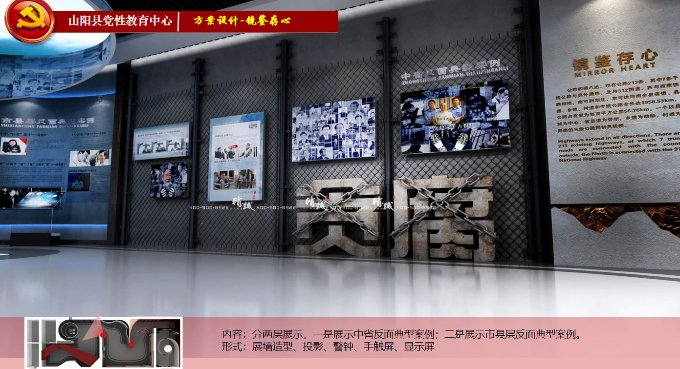 商洛山陽縣黨性教育中心展廳設計效果圖介紹 商洛山陽縣黨性教育中心展廳設計效果圖介紹