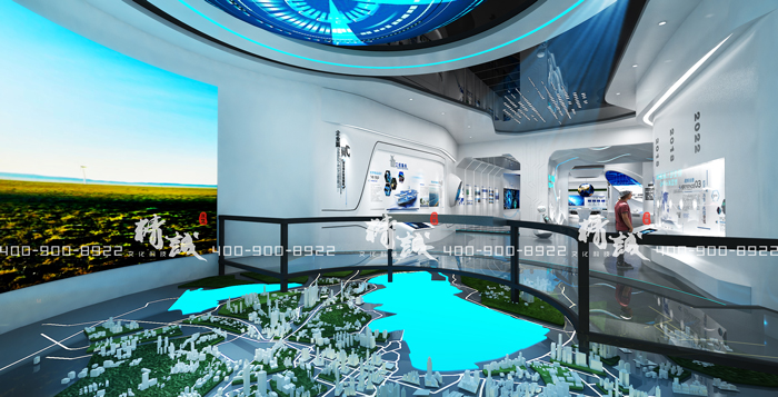 展廳中的數字沙盤有哪些作用？